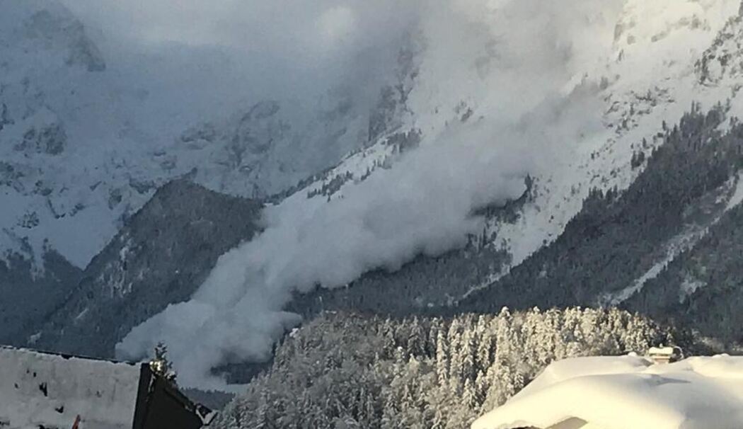 Lawinenabgang am Hintersee in Ramsau