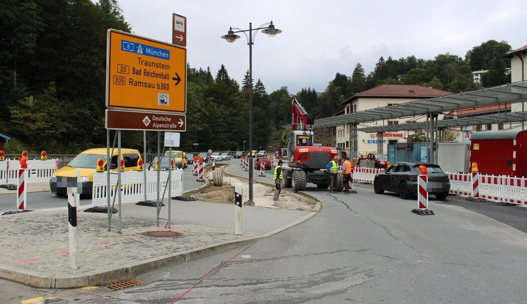 Berchtesgaden: Operation Bypass: Arbeiten am einspurigen Bahnhofs-Kreisverkehr laufen