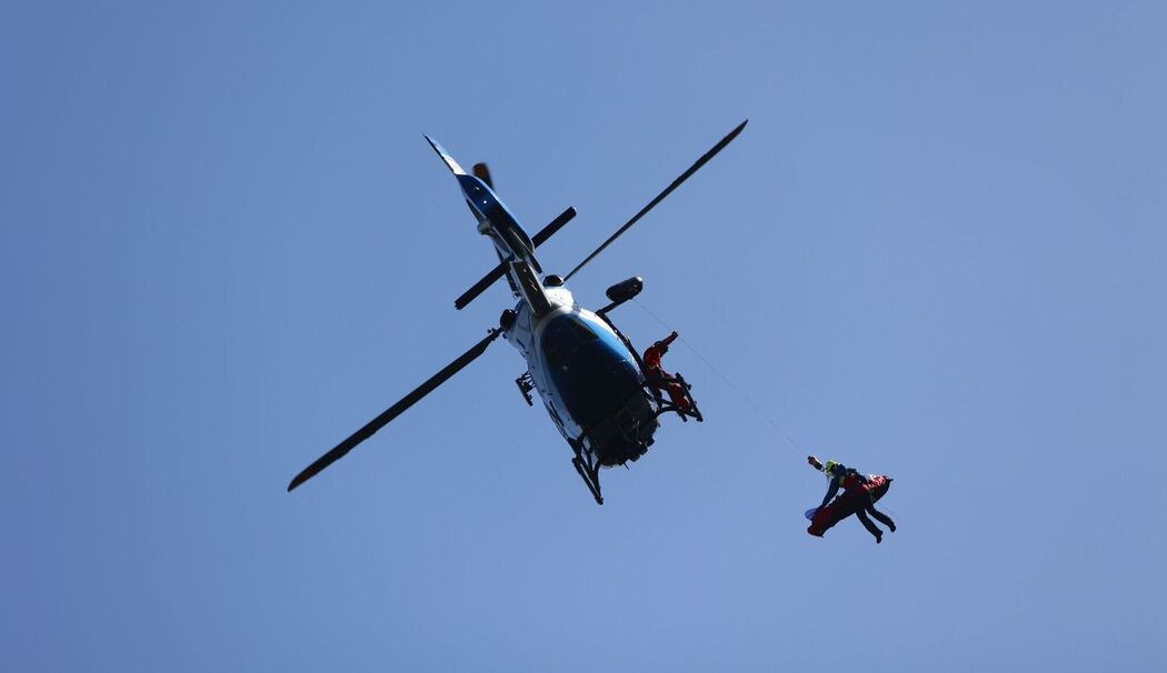 Bergwacht übt Rettung mit Hubschrauber