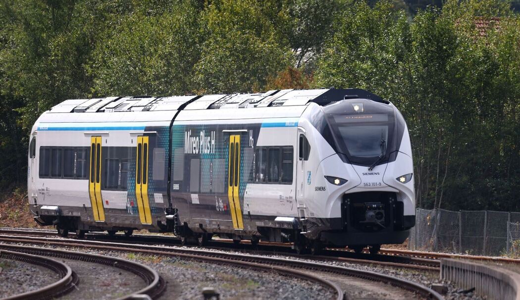 Testfahrt von Wasserstoffzug