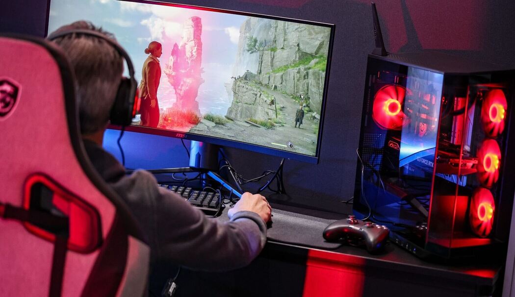 Gamer beim Gaming-Festival «Caggtus» in Leipzig