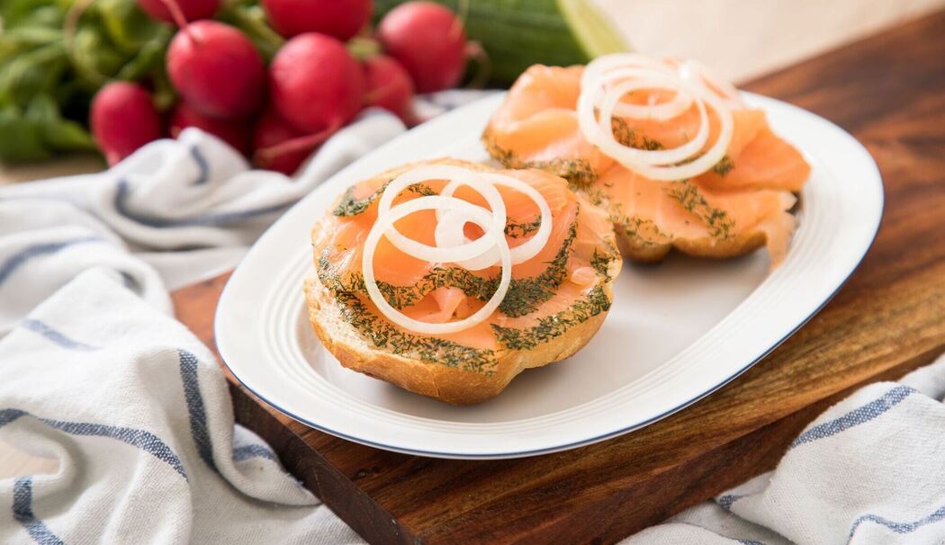 Graved Lachs Brötchen