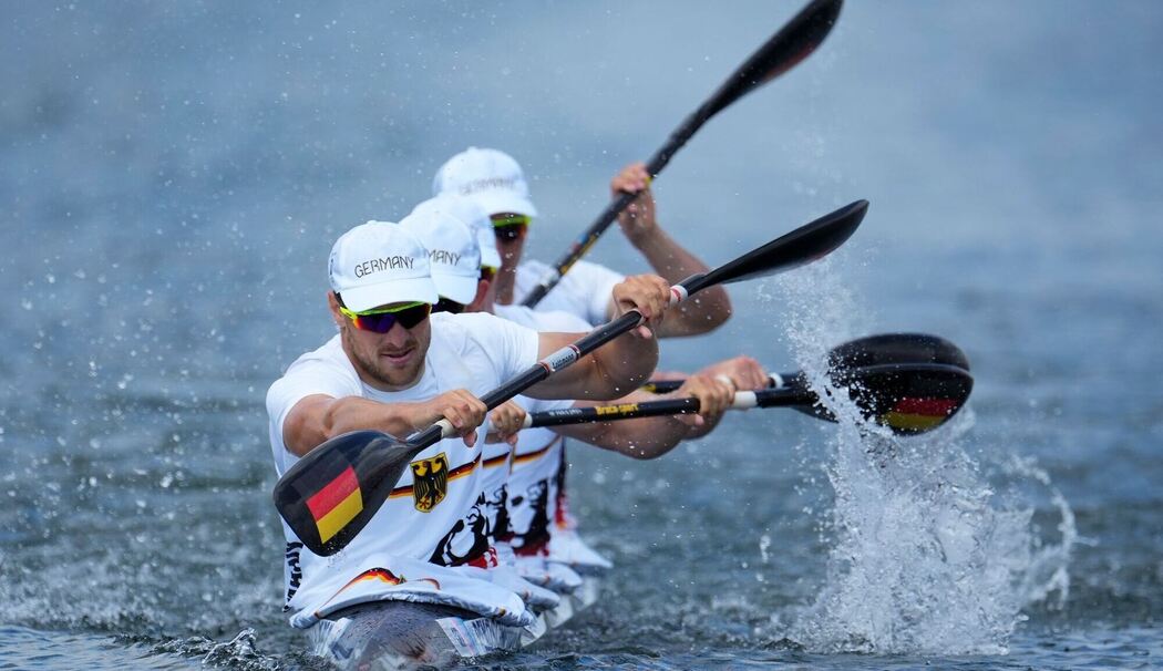 Der deutsche Kajak-Vierer in Paris 2024