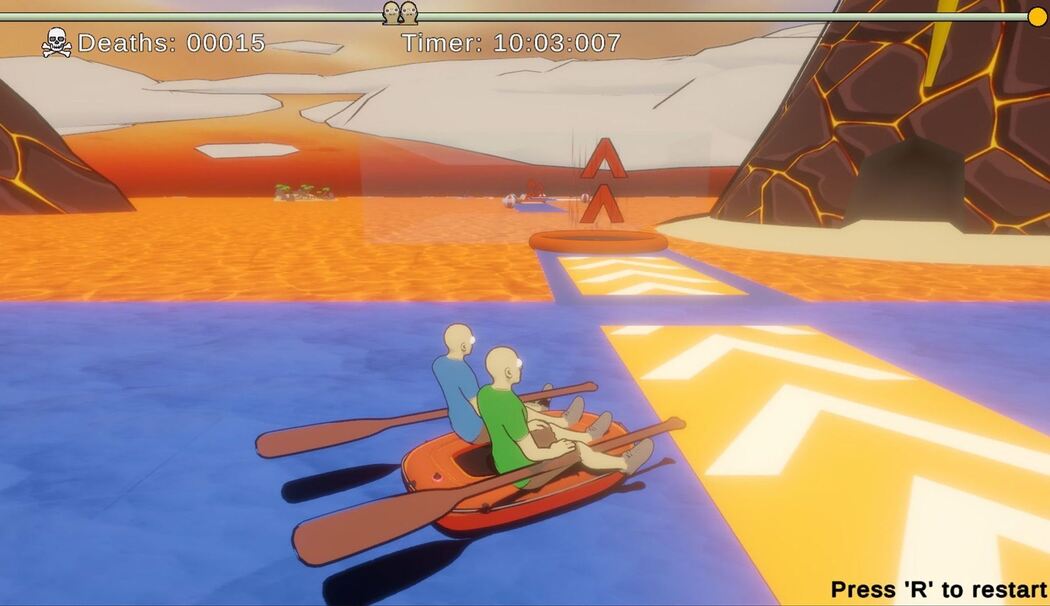 Screenshot vom Spiel «Paddle Paddle Paddle»