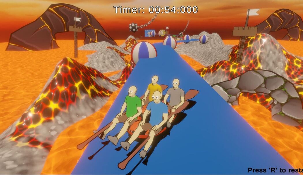 Screenshot vom Spiel «Paddle Paddle Paddle»