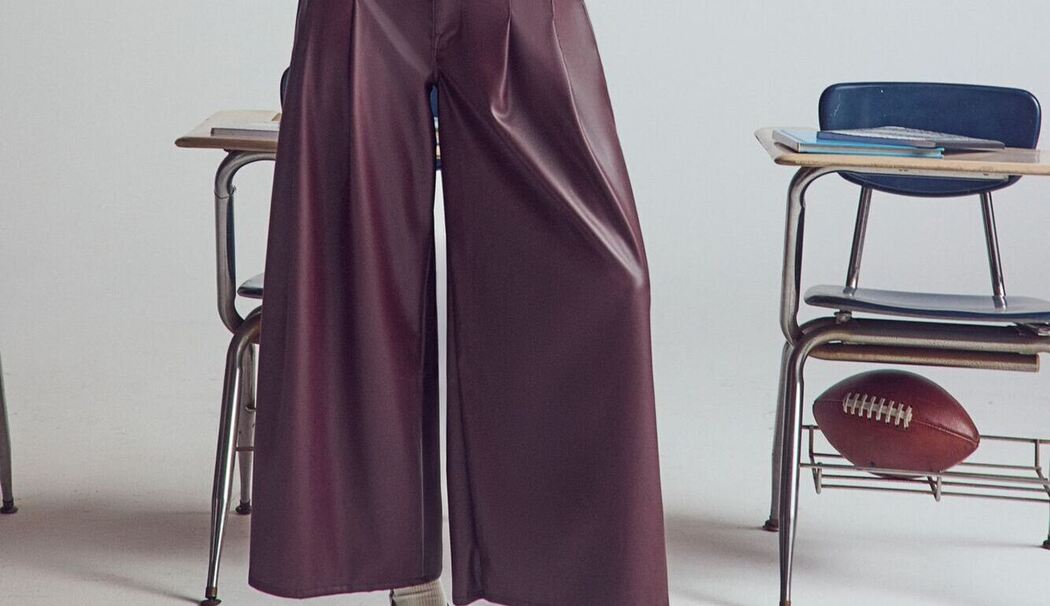Palazzohose im Farbton «Italian Plum» von Mother