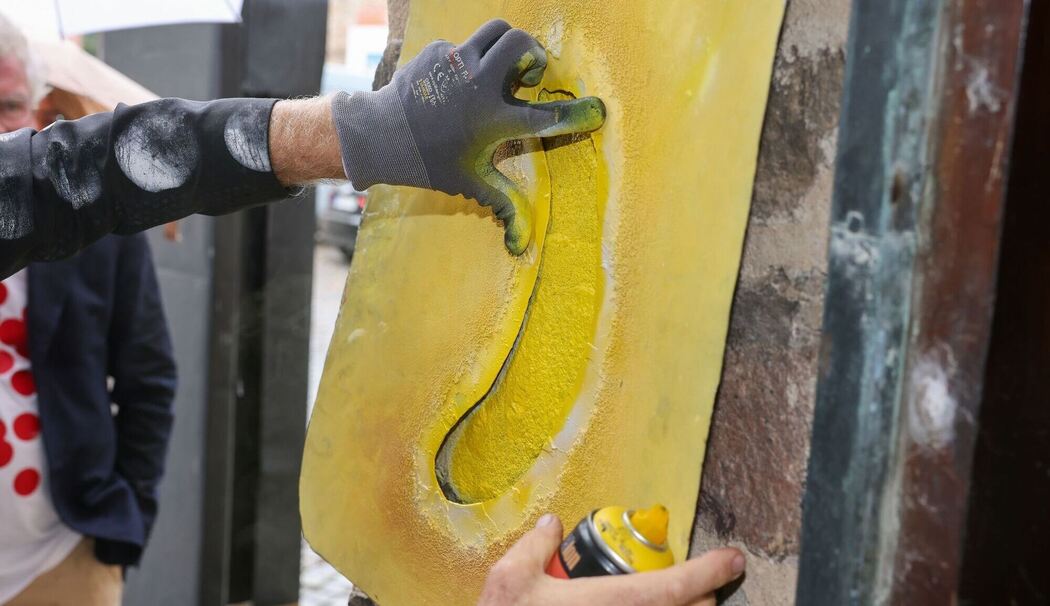 Bananensprayer Thomas Baumgärtel in Magdeburg