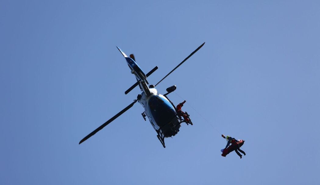 Bergwacht übt Rettung mit Hubschrauber