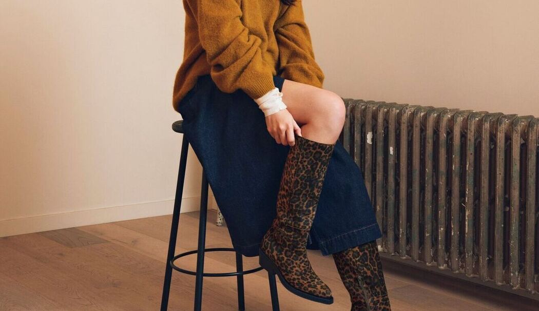 Stiefel im Leo-Look von Floris van Bommel