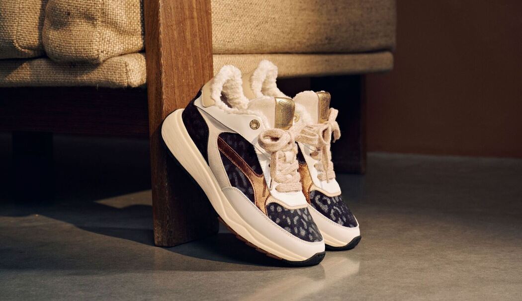 Fake Fur als Futter im Sneaker von Floris van Bommel
