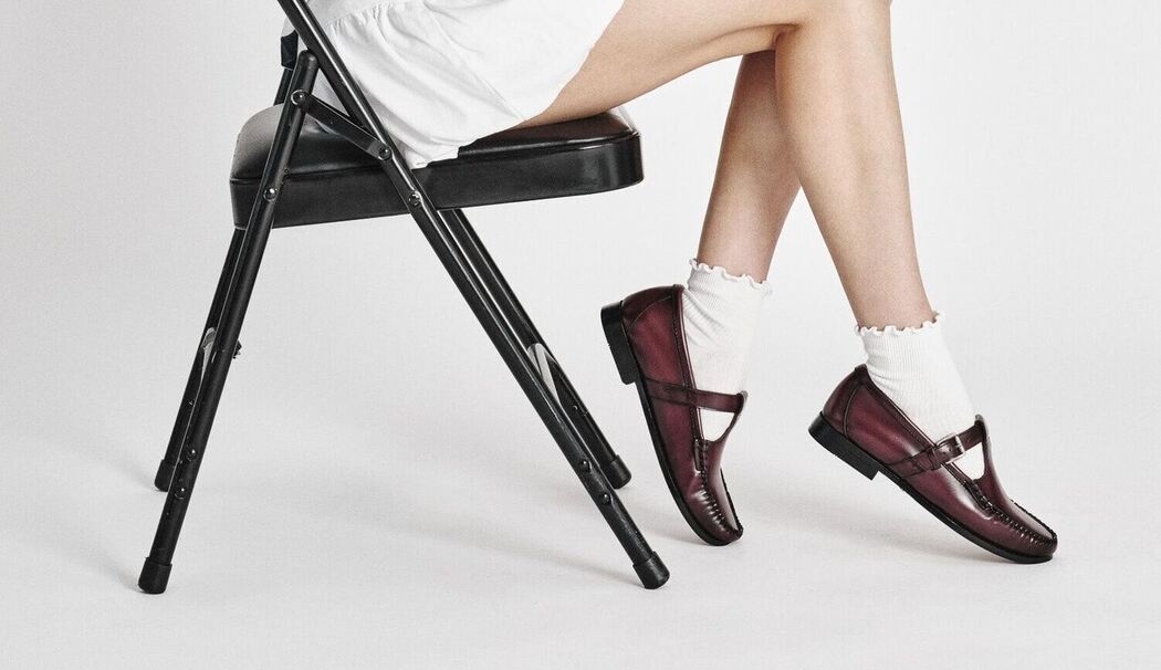 Mary Janes in Bordeauxrot von G.H. Bass