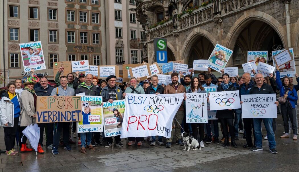 Demonstration für Olympia-Bewerbung