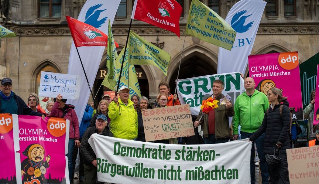 Demonstration gegen Olympia-Bewerbung