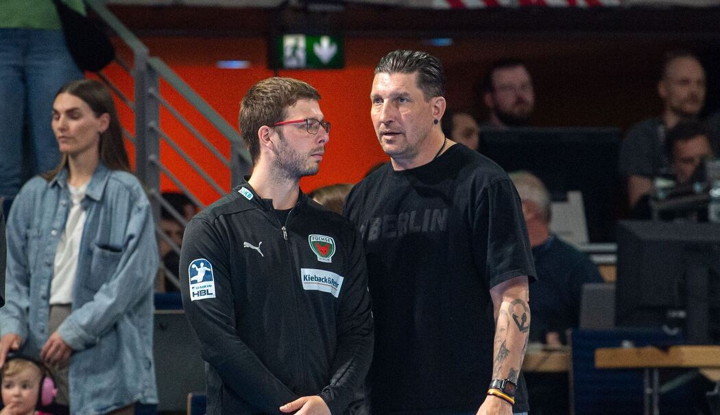 Trainer Jaron Siewert (l.) und Vorstand Sport Stefan Kretzschmar