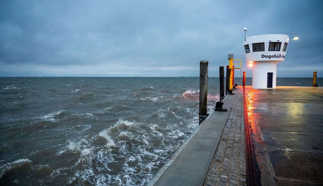 Stürmisches Wetter im Norden - Dagebüll