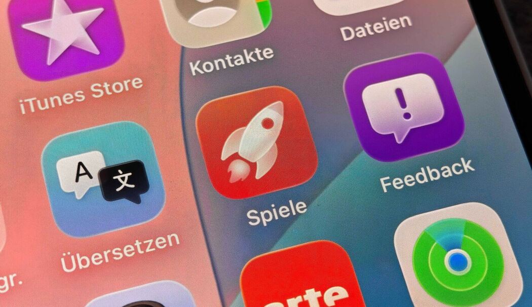 Die Spiele-App von iOS 26 auf einem iPhone