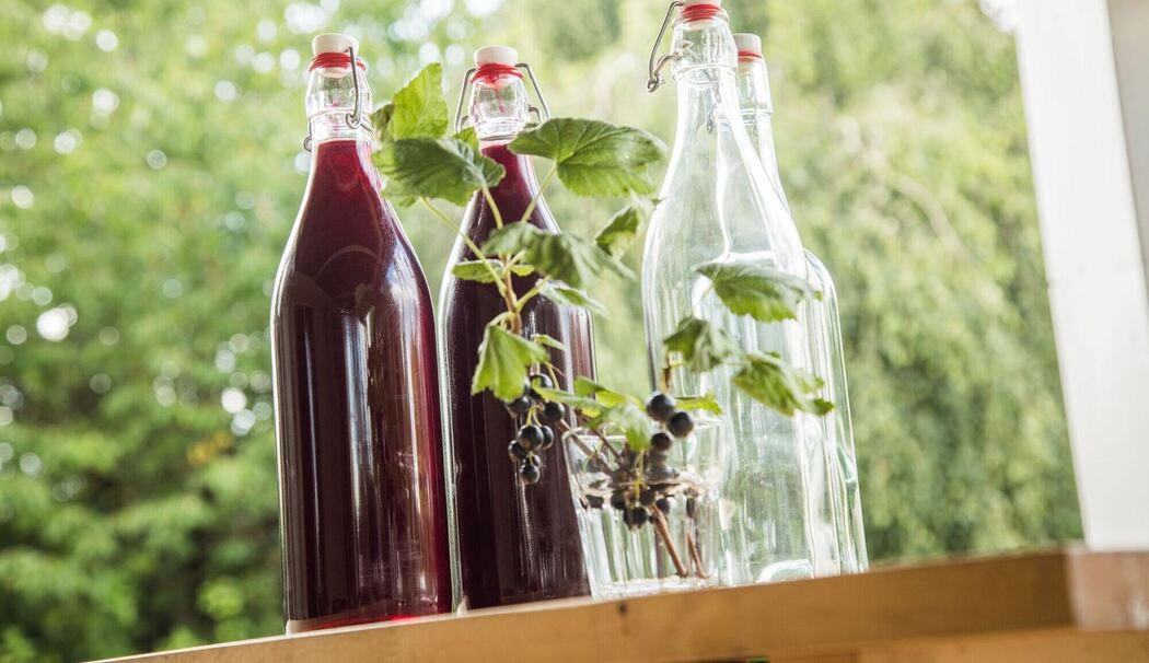 Selbstgemachter Johannisbeersaft