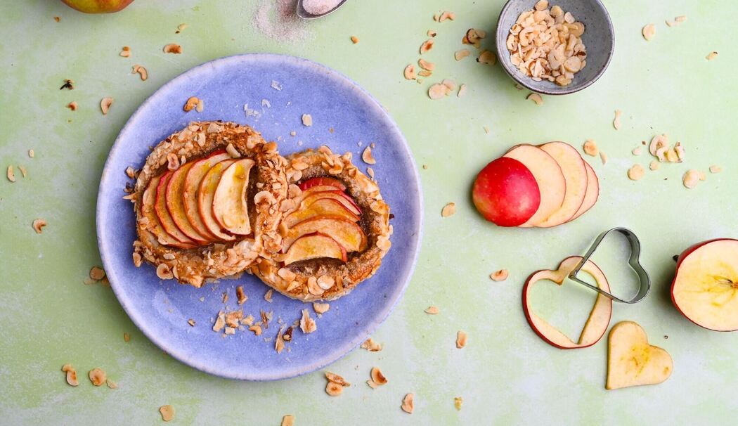 Apfel-Taler mit Haselnusscreme