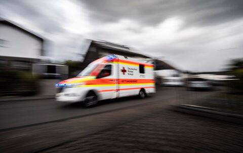 DRK-Sanitäter im Notfalleinsatz