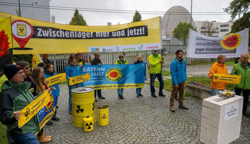 Protest gegen Transport von Atommüll in Bayern