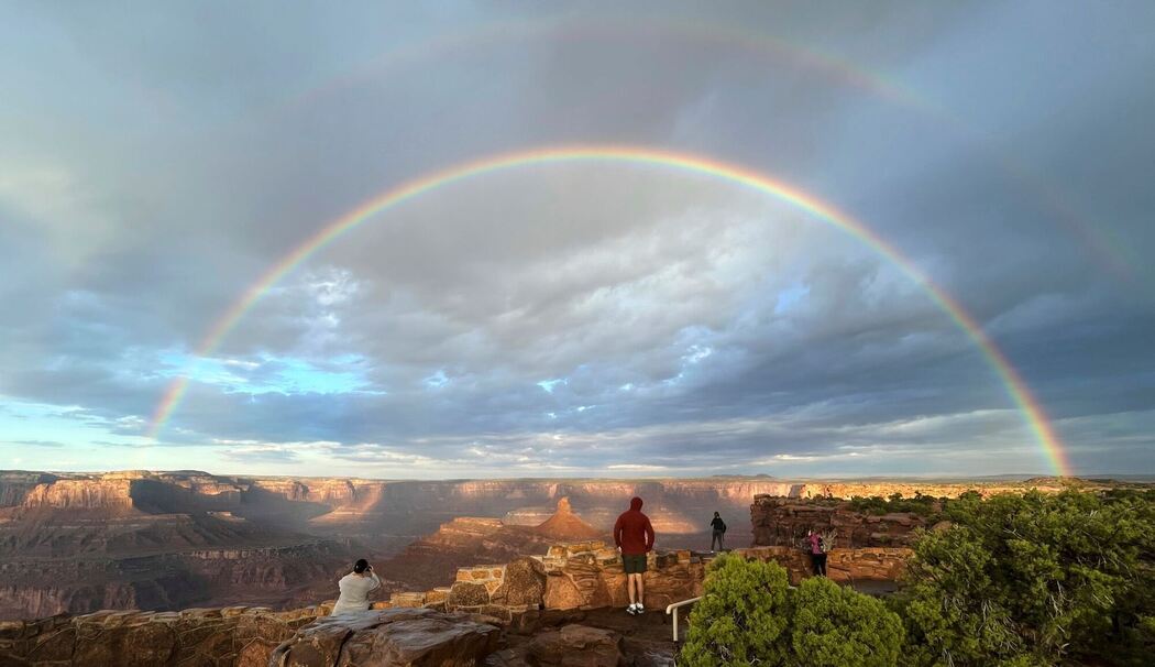 Doppelter Regenbogen in den USA