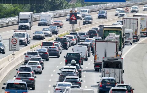 Stau auf der Autobahn
