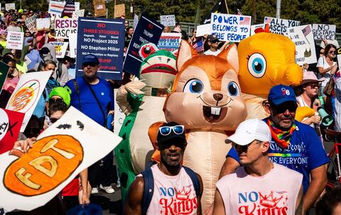 «No Kings» Demonstrationen - Austin
