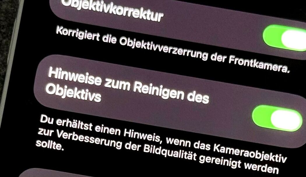 Kameraeinstellungen auf einem iPhone