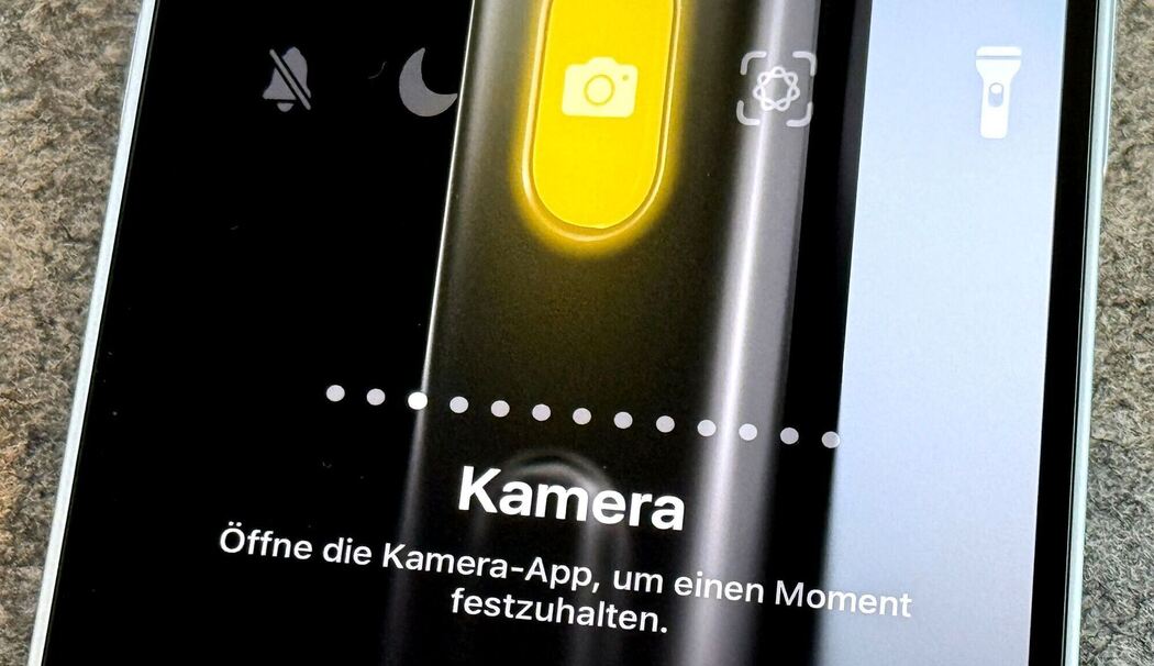 Einstellungen für die Funktionstaste auf einem iPhone