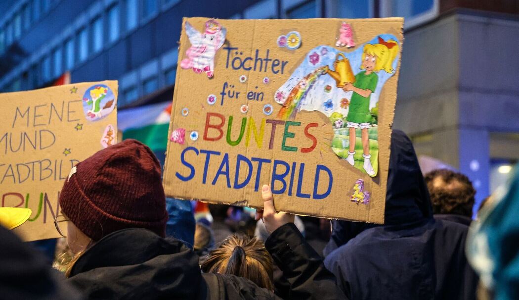 Demonstration nach «Stadtbild»-Aussagen - Münster Demonstration nach «Stadtbild»-Aussagen - Münster