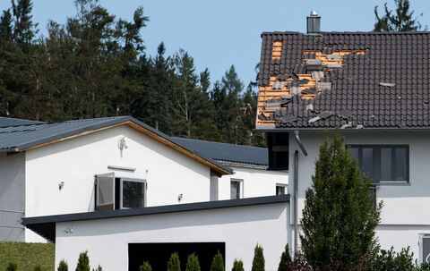 Sturmschäden am Haus