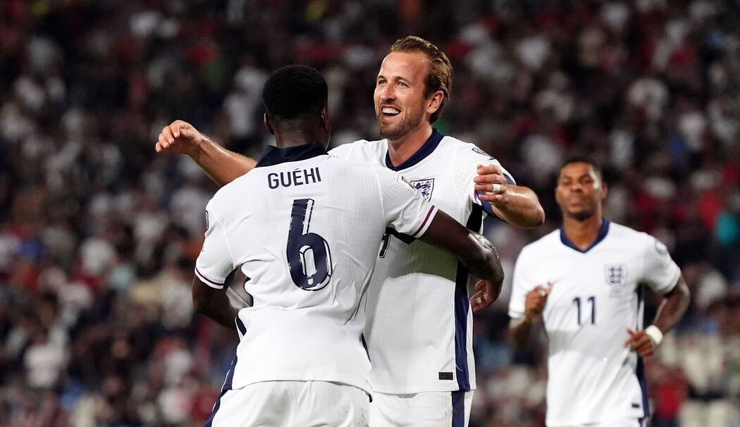 Marc Guehi und Harry Kane Marc Guehi und Harry Kane