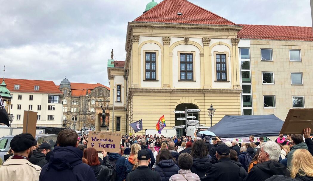 Demonstration nach «Stadtbild»-Aussagen - Magdeburg Demonstration nach «Stadtbild»-Aussagen - Magdeburg