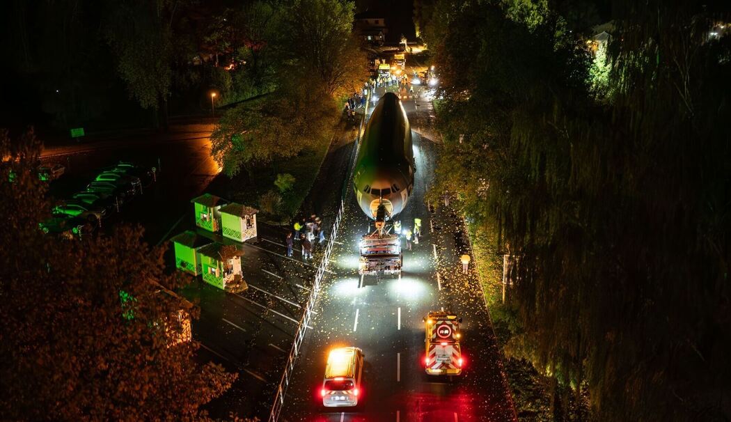 Ankunft Airbus A310 am Serengeti-Park Ankunft Airbus A310 am Serengeti-Park