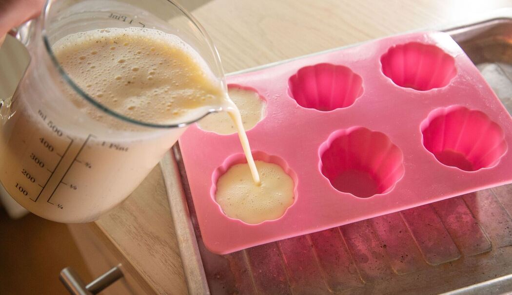 Vanille-Panna Cotta in Sillikonform Vanille-Panna Cotta in Sillikonform