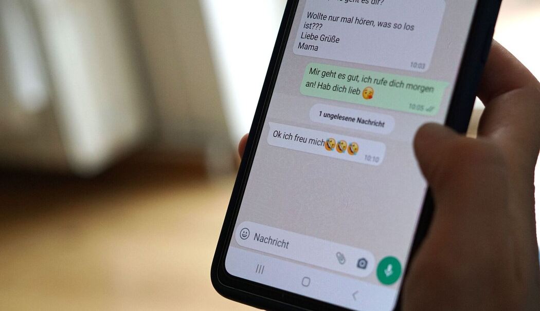 Whatsapps-Nachrichten in einem Chat