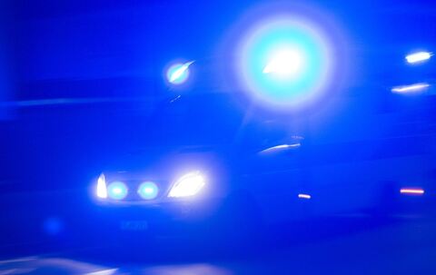 Rettungswagen mit Blaulicht