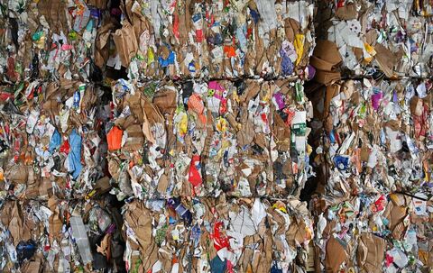 Recycling von Pappe