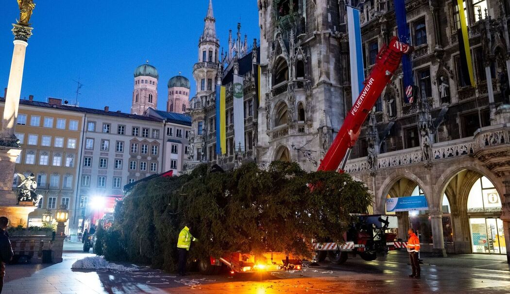 Christbaum auf dem Marienplatz