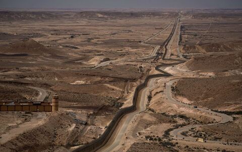 Grenzstraße zwischen Israel und Ägypten