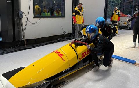 Deutsches Bob-Team testet Olympia-Strecke in Cortina d&#039;Ampezzo