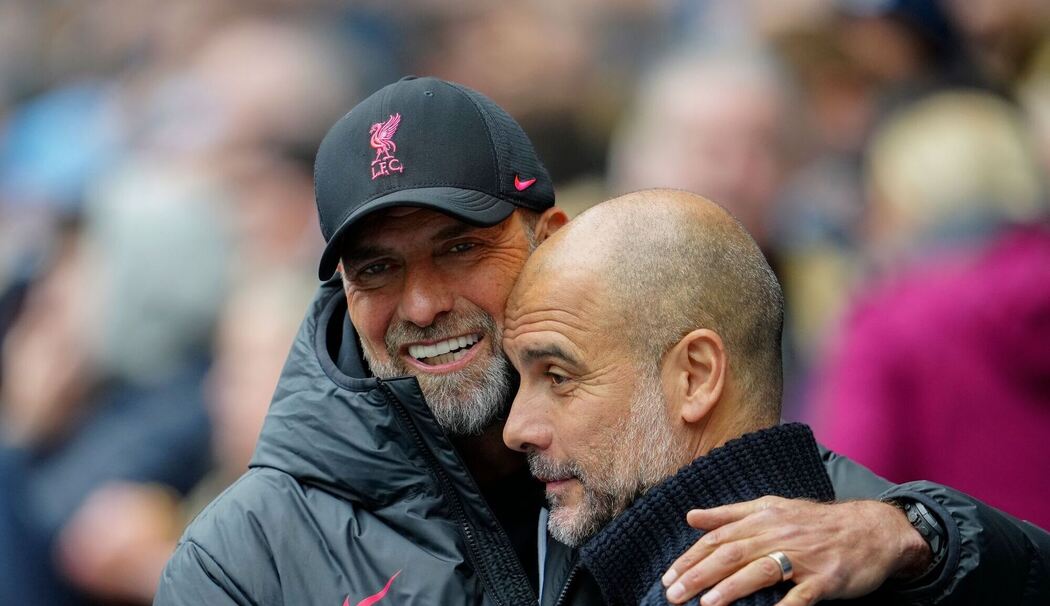 Jürgen Klopp (l) und Pep Guardiola Jürgen Klopp (l) und Pep Guardiola