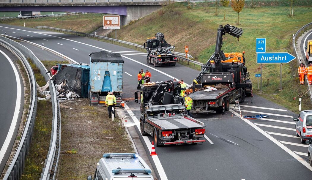 Unfall auf Autobahn 73