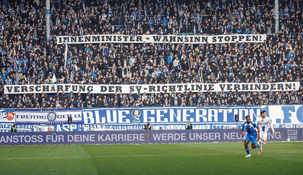 Fanproteste zum Thema Stadionverbote Fanproteste zum Thema Stadionverbote