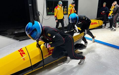 Deutsches Bob-Team testet Olympia-Strecke in Cortina d&#039;Ampezzo