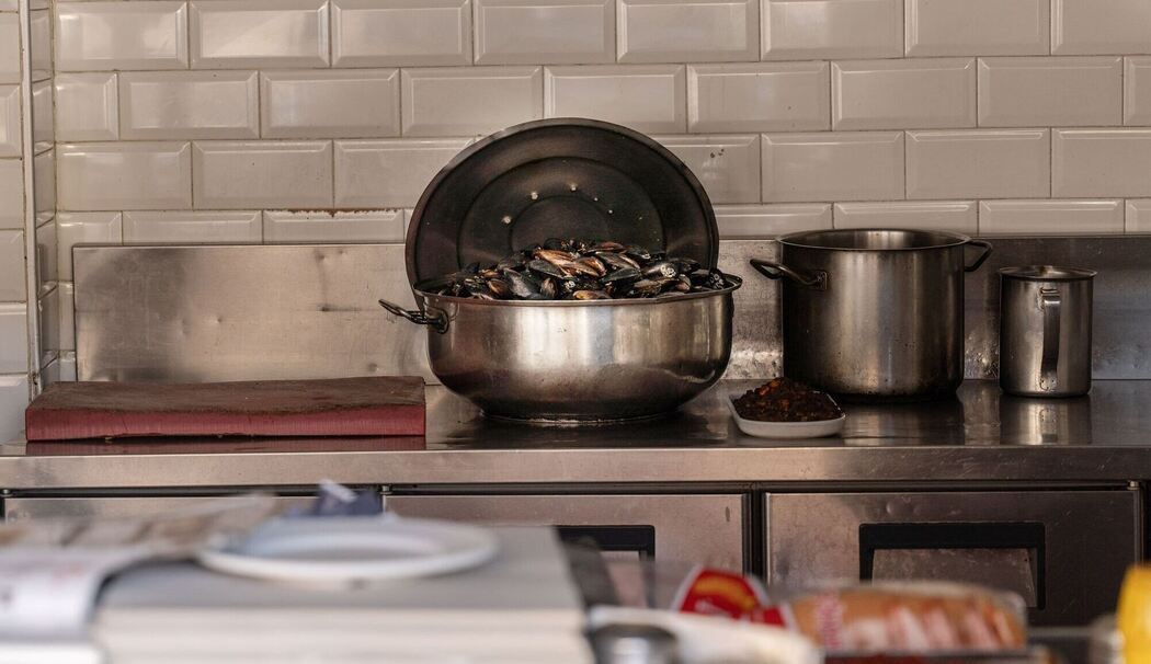 Topf mit Muscheln Topf mit Muscheln