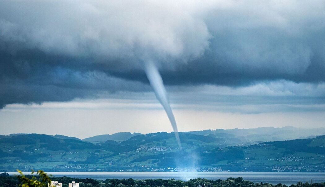 Wasserhose über dem Bodensee