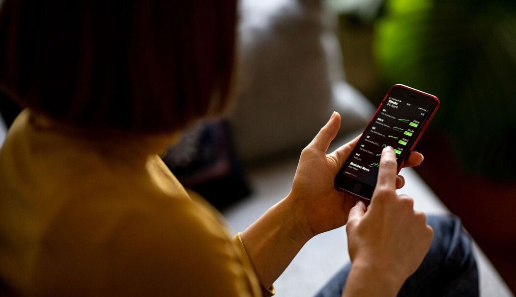 Aktienkurse auf dem Handy