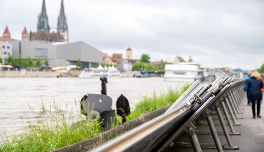 Hochwasser in Bayern - Regensburg