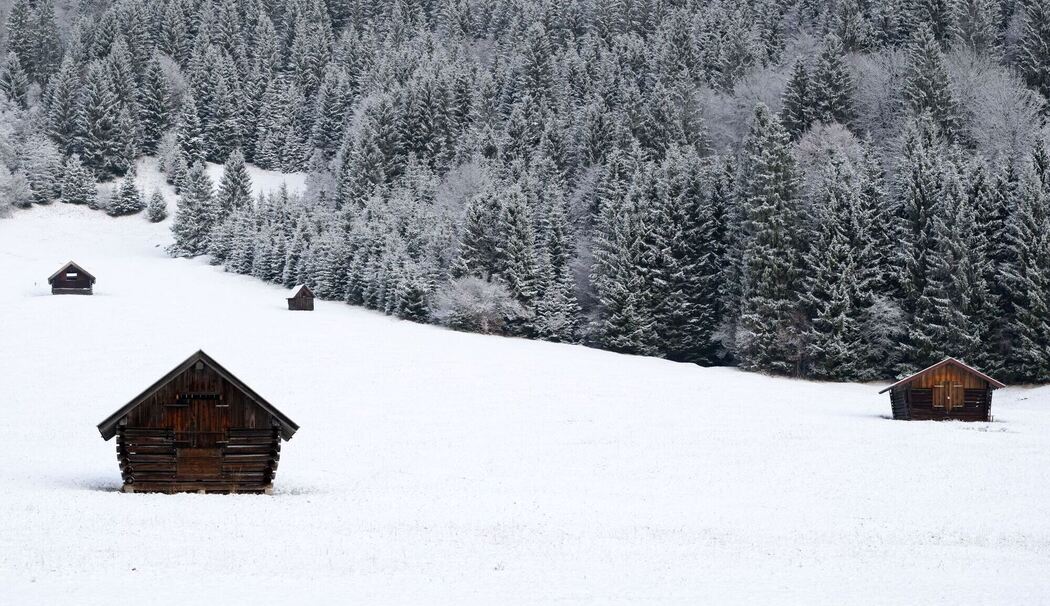 Schnee in Bayern